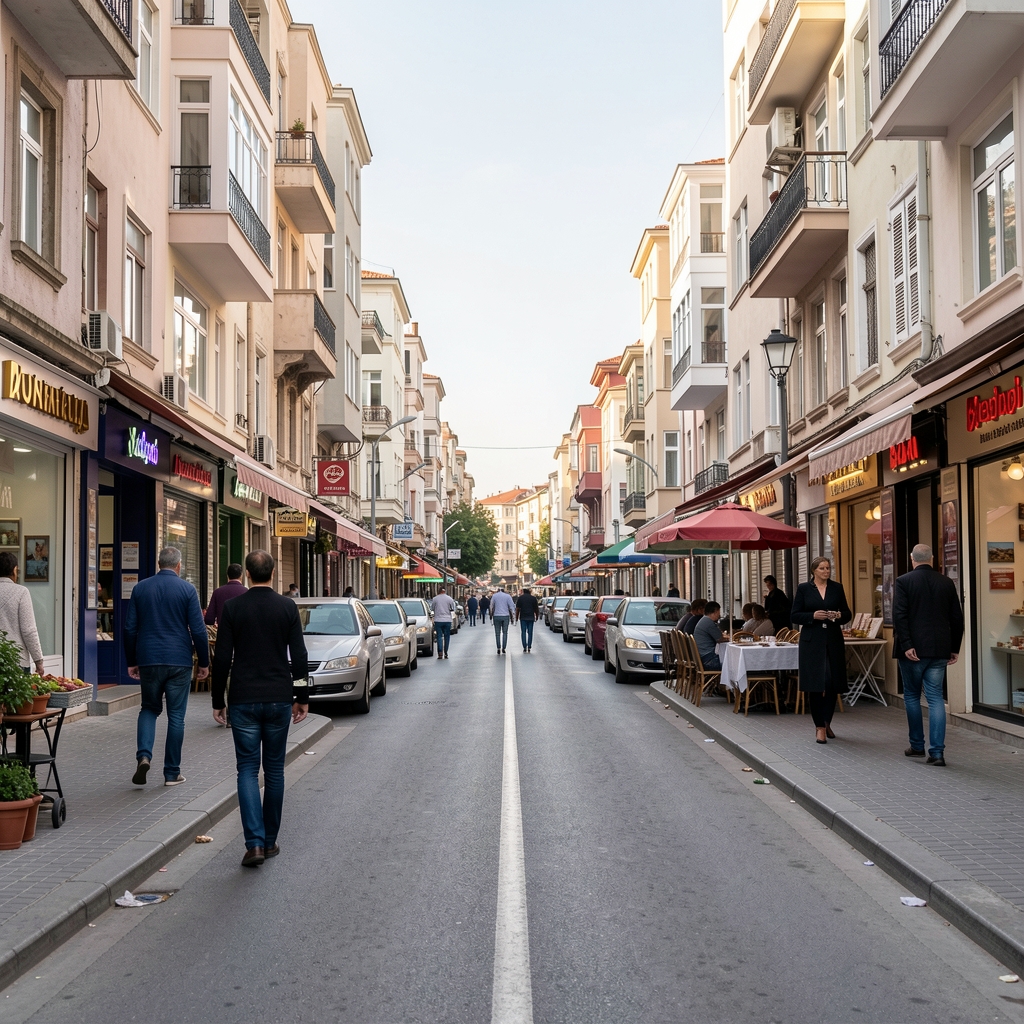 İstanbul Kadıköy Bağdat Caddesi'nde konumlanan Promium ofisinin dışarıdan görünümü, modern cam cephe ve şirket tabelası